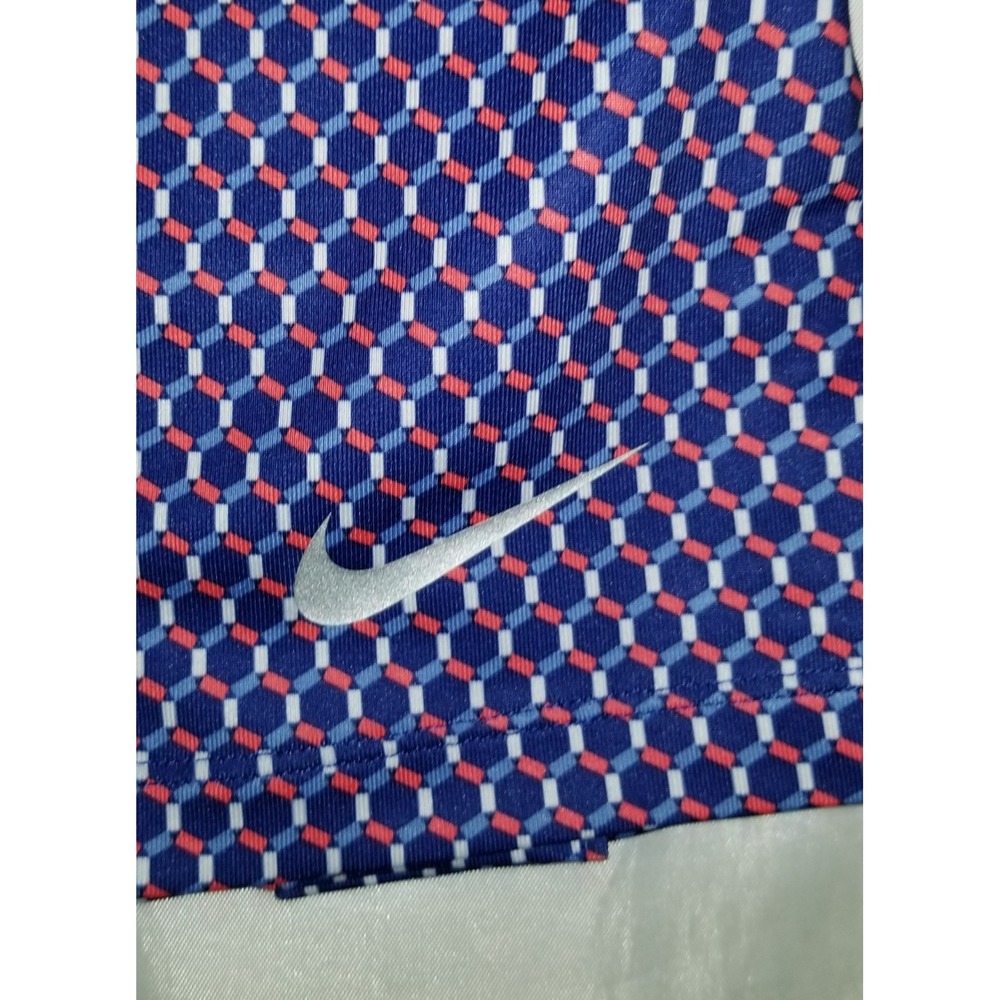 Nike Golf Skort Women Medium Navy Blue Excellent Dri-FIT Geometric Pleated Hem - Picture 5 of 6